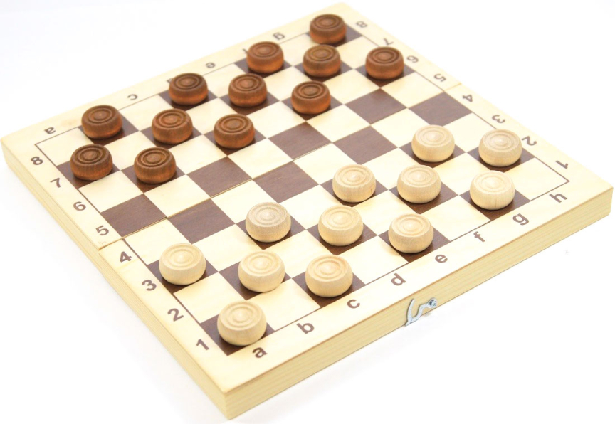 Настольная игра Десятое Королевство Шашки, деревянные, 29сх29 см, 2841