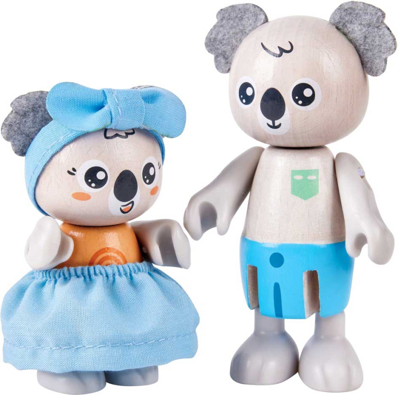 Hape Игрушки фигурки животных "Семья коал", 12 предметов