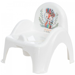 Горшок туалетный Tega Baby в форме стульчика Dz Лисенок бело-зеленый