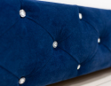 Кровать-трансформер Островок уюта Дива с маятником поперечным, синий велюр, белый