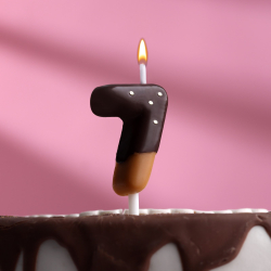 Свеча в торт Страна Карнавалия Шоколадная глазурь, цифра 7