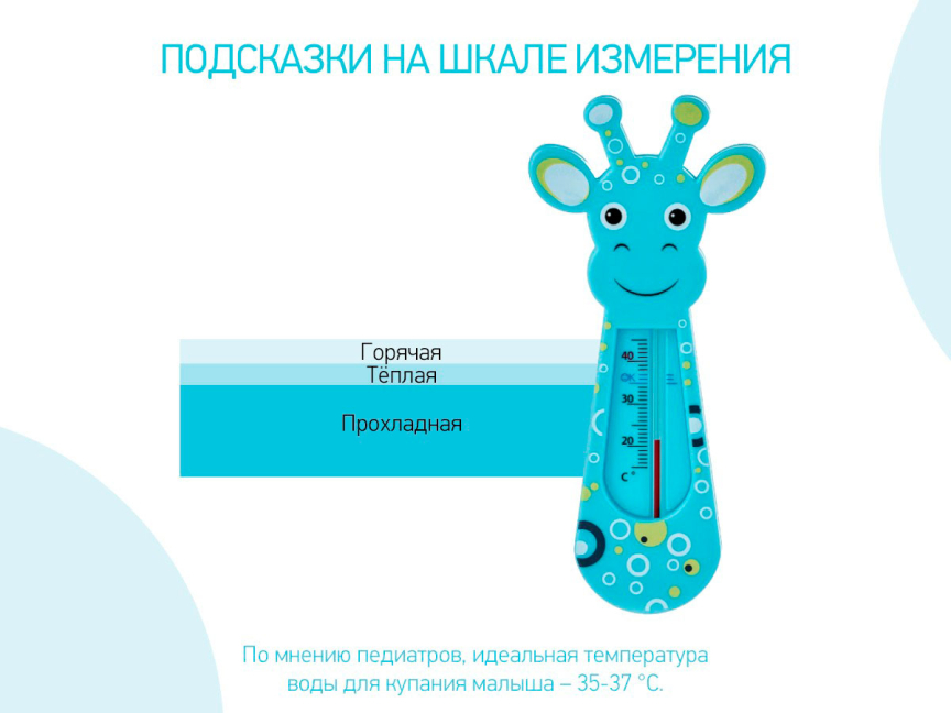 Термометр для воды ROXY KIDS Giraffe голубой