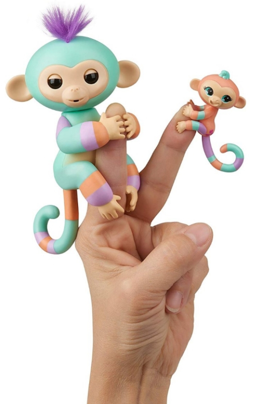 Интерактивная обезьянка Fingerlings Денни с малышом 12 см