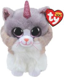 Игрушка мягконабивная TY Beanie Boo's Котенок с рогом Ashe 25 см