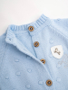 Вязаный комплект Luxury Baby Комбинезон и шапочка голубой 62-68 см