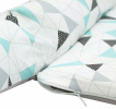 Подушка-Позиционер для сна AmaroBaby кокон-гнездышко Soft Care Треугольники, серый, белый