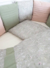 Комплект 6 предметов для овальной и круглой кроватки Lappetti Garden, розовый