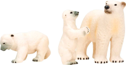 Набор фигурок животных серии Мир морских животных Белая медведица и медвежата Masai Mara, 3 предмета