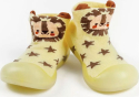 Ботиночки носочки детские Amarobaby First Step Animals желтые, с дышащей подошвой, размер 23