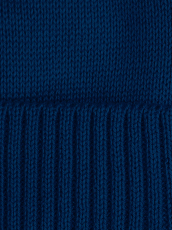Шапка детская вязаная AmaroBaby Pure Love Bear демисезонная, с подкладом, размер 38-40, синяя
