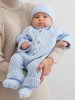 Вязаный комплект Luxury Baby лапша голубой 56-62