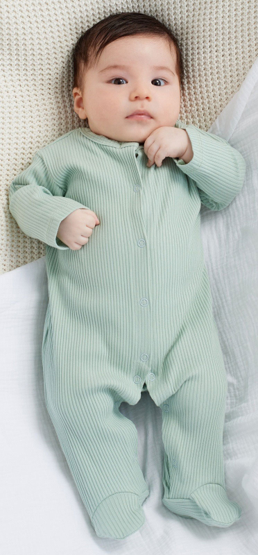 Luxury Baby Комбинезоны в рубчик 3 шт, мятный, зеленый, коричневый, р.68