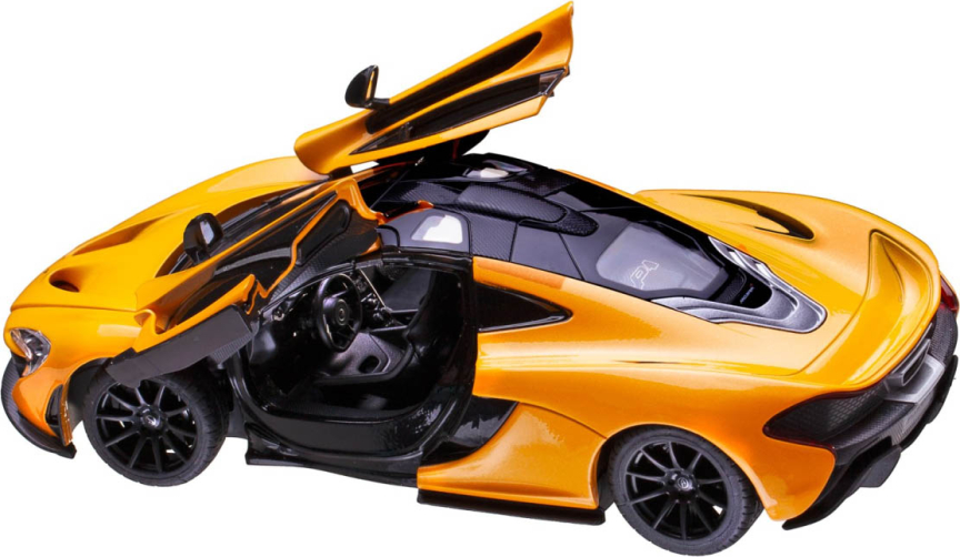 Машина металлическая McLaren P1, двери и капот открываются, масштаб 1:24, жёлтая