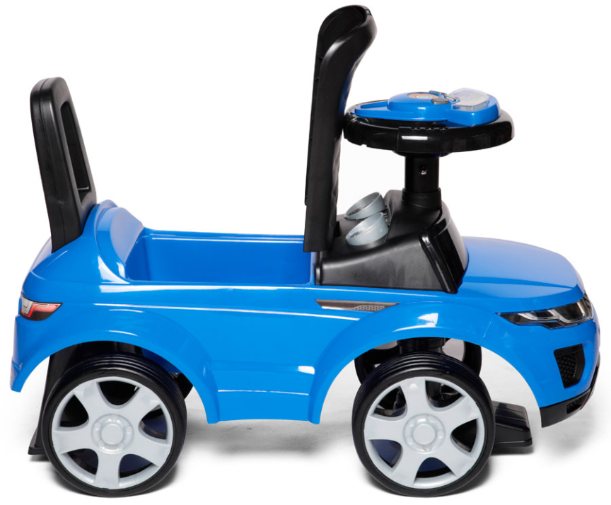 Каталка детская Babycare Sport car 613W кожаное сиденье, резиновые колёса, синий