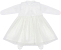 Комплект на выписку Luxury Baby Бабочка комбинезон и платье молочное с молочной юбкой, айвори 62
