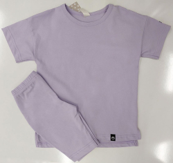 Комплект Baby boom футболка+легинсы, сиреневый 104