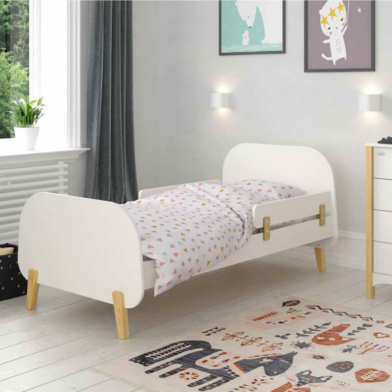 Кровать подростковая Baby Master Erika Атон, белая, премиум-натуральная