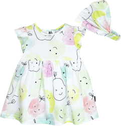 Комплект детский Baby boom платье+повязка, компот 80