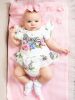 Боди Luxury Baby Зебра в цветах с шифоновой юбочкой и крылышками 68 белый