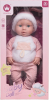Пупс-кукла Junfa в розово-белом комбинезоне, 40 см