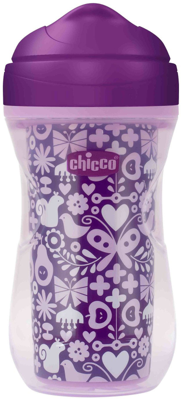 Поильник Chicco Active Cup 266 мл сереневый/розовый