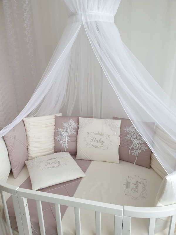 Набор в кроватку для новорождённых Eco Line Olivia лиловый