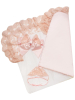 Конверт-одеяло на выписку "Милан" АТЛАС (нежно-розовый с розовым кружевом) (Розовый)