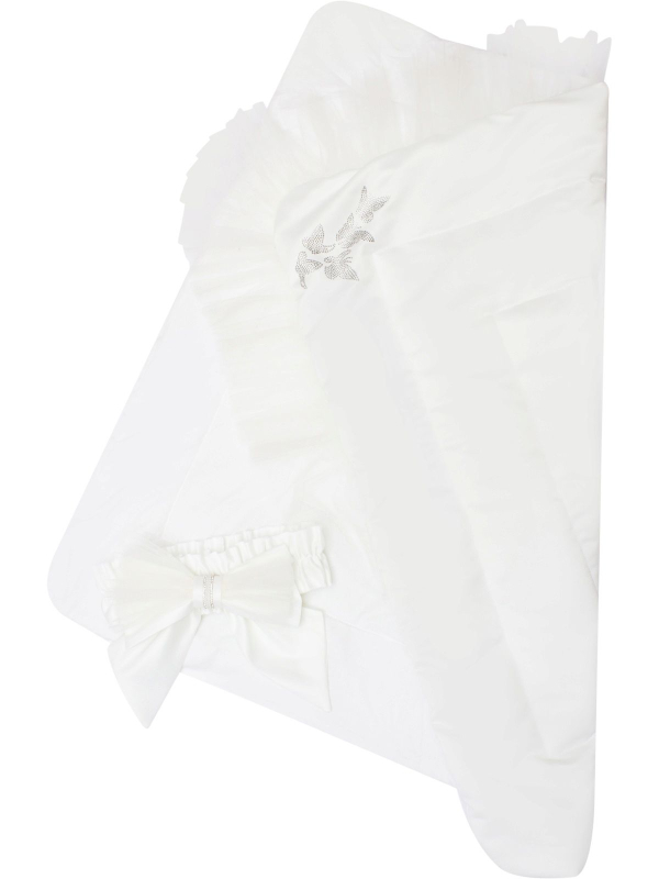 Конверт-одеяло на выписку Luxury Baby Бабочка, белый с фатином