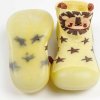 Ботиночки носочки детские Amarobaby First Step Animals желтые, с дышащей подошвой, размер 24