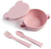 Набор детской посуды Little Angel Bear 3 предмета розовый