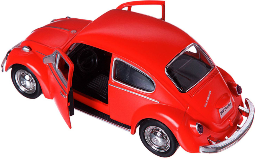 Машина металлическая Volkswagen Beetle 1967 RMZ City, масштаб 1:32, инерционная, красная, матовая