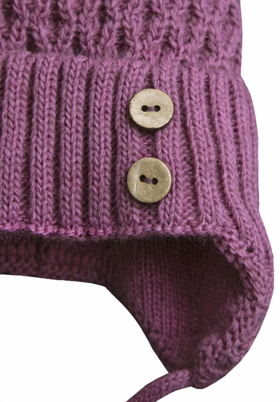 Шапочка детская AmaroBaby Pure Love Wool вязаная, утепленная, розовый, 42-44