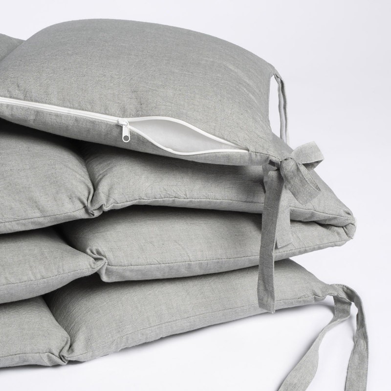 Защита для детской кроватки Perina Soft Cotton Серо-оливковый