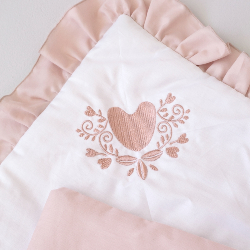 Одеяло на выписку KiDi Бристоль с бантом на резинке летнее, розовый 90х90 см