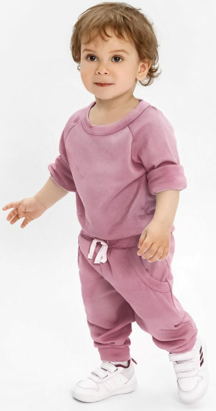 Кофточка и ползунки (штанишки) детские AMAROBABY Fashion, розовый, р.68