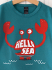 Детский комплект, футболка морская волна и шорты, графит, р. 98, КД467/1-К
