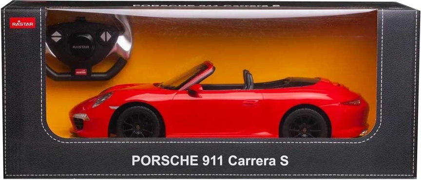 Rastar Машина р/у 1:12 Porsche 911 Carrera S, со световыми эффектами, цвет красный