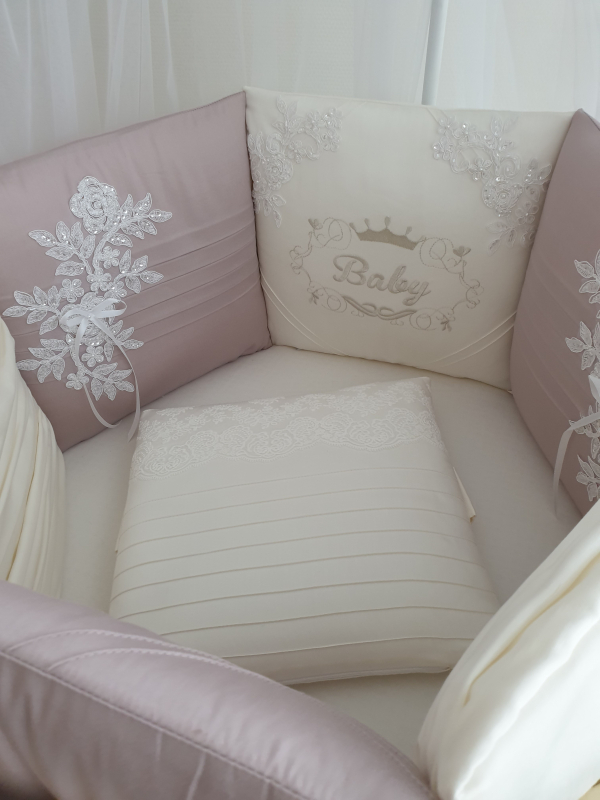 Набор в кроватку для новорождённых Eco Line Olivia лиловый