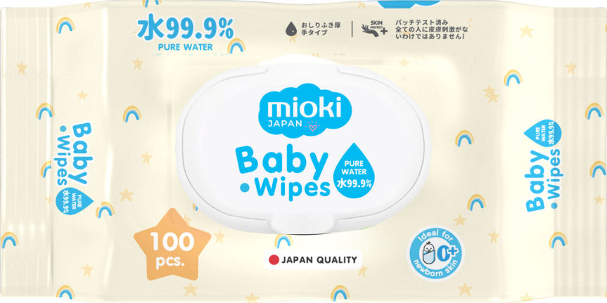 Влажные салфетки детские Mioki, 100 шт 