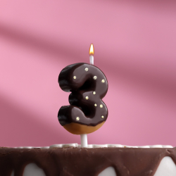Свеча в торт Страна Карнавалия Шоколадная глазурь, цифра 3