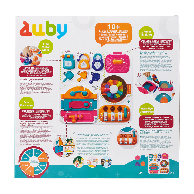 Интерактивная игрушка Auby Бизиборд световые и звуковые эффекты