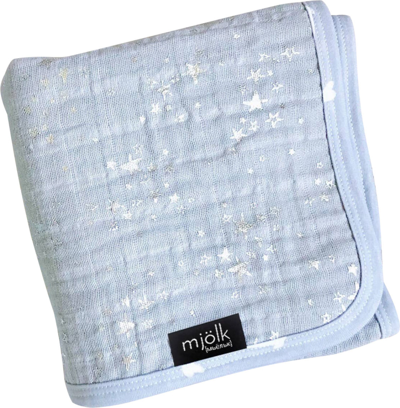 Муслиновое одеяло Mjolk Night Cloud Metallic/Cloud  100x100 см