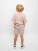 Костюм детский Amarobaby Jump футболка, шорты, бежевый, размер 104-110