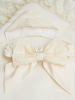 Зимний Конверт-одеяло на выписку Luxury Baby Милан молочный с молочным кружевом, айвори