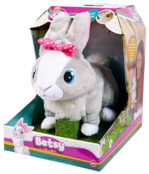 Club Petz Кролик Betsy интерактивный, реагирует на голос, прыгает и шевелит ушками, со звуковыми эфф