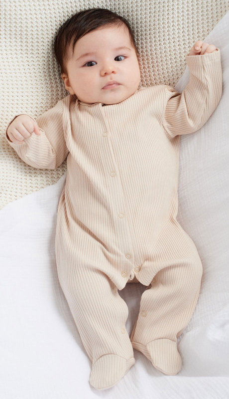 Luxury Baby Комбинезоны в рубчик 3 шт, фиолетовый, сиреневый, бежевый, р.68