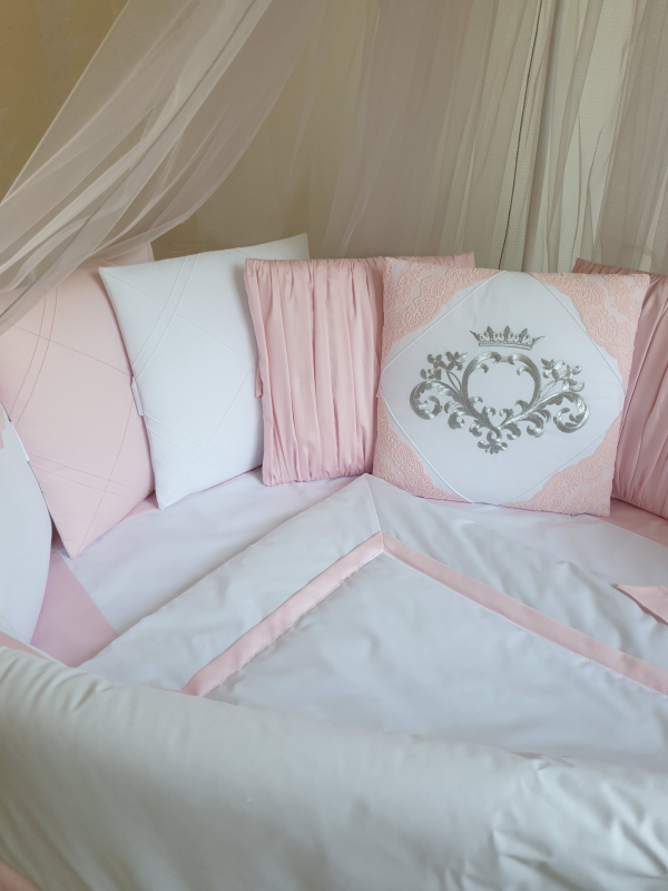 Набор в круглую кроватку Eco Line Stella розовый