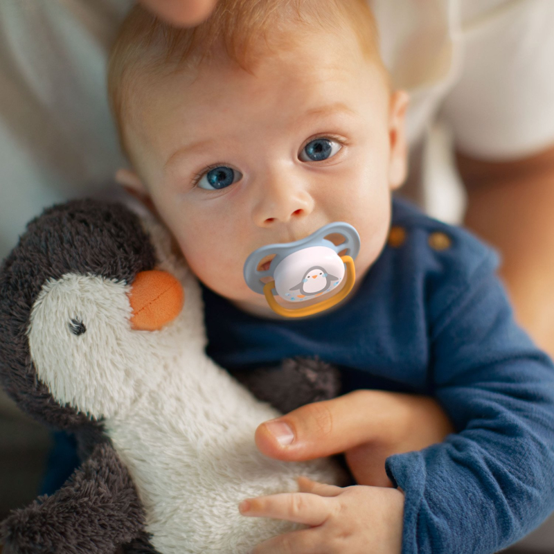 Пустышка для мальчиков Philips Avent слон, пингвин 0-6 месяцев