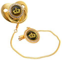 Соска Luxury Baby с короной золотой 0-6 месяцев