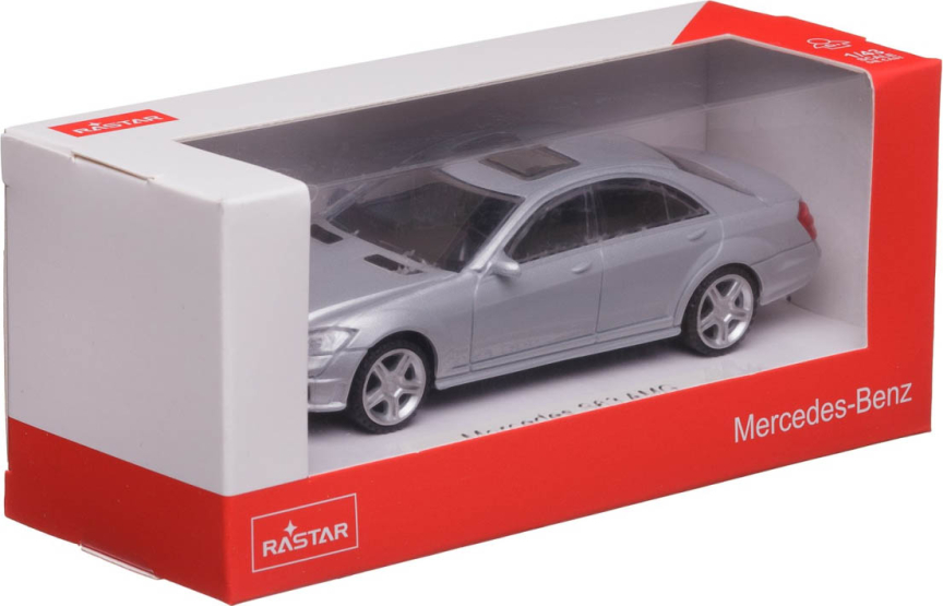 Машина металлическая Mercedes S 63 AMG, масштаб 1:43, серебряная